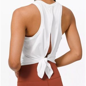 Lulu Lemon All Tied Up White Tank Top
